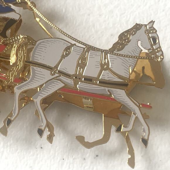 2001 WHITE HOUSE Christmas Ornament Historical Association Carriage Johnson EUC - Picture 7 of 10